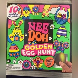 NWT NeeDoh Golden Egg Hunt Squishy Toy Set. Multicolor with 10 squishy surprises